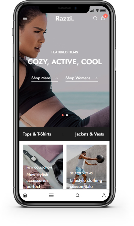 Razzi WooCommerce WordPress Theme Main Fashion Sport