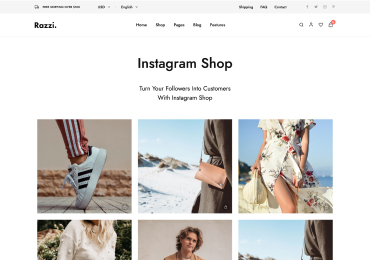 Razzi WooCommerce WordPress Theme Demo Instagram Shop