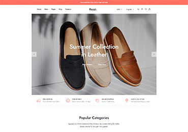 Razzi WooCommerce WordPress Theme Main Shoes